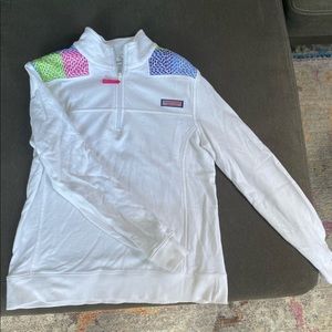 Vineyard Vines Womans white quarter zip
